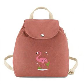 Sac à dos bébé vieux rose "le flamant de Rose"