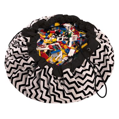 Sac de rangement / Tapis de jeu "Zig zag noir"  Play&Go